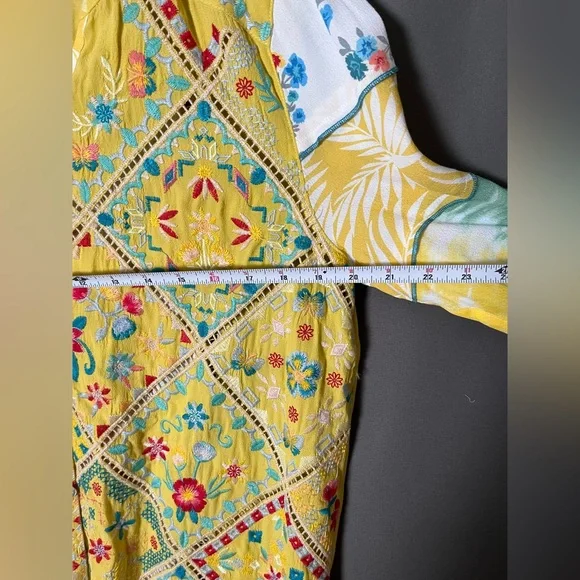 John Mark Women's M Colorful Multi Pattern Blouse - Picture 6 of 7